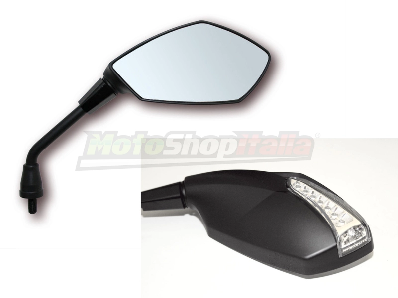 Specchietti Manubrio Moto con Frecce Led Omologati Universali